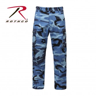  Rothco Military Combat Camouflage BDU Tactical Cargo Pants Uniform[Sky Blue Camo PANTS,2X-Large] 