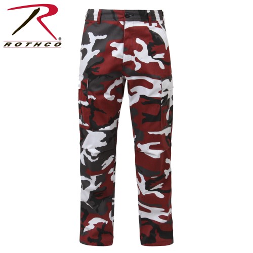 Rothco 7915-M Red Camouflage Military Cargo Polyester/Cotton Fatigue BDU Pants[Medium] 