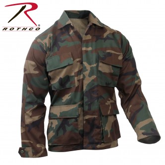 7940-XS BDU Camouflage Cargo Pants Tactical Military Combat Uniform Rothco[Woodland Camo SHIRT,X-Sma