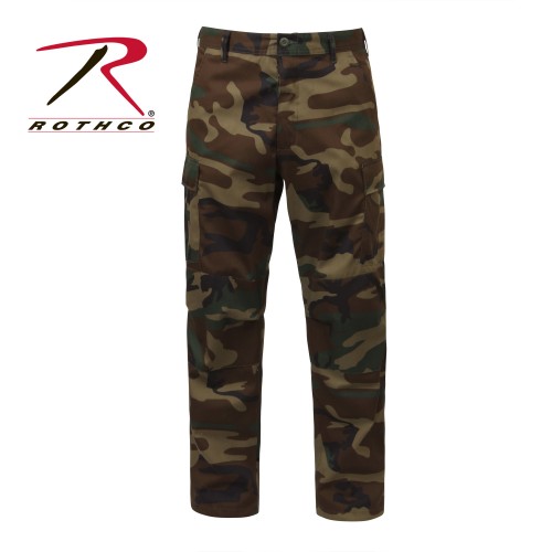 7942-S-Long BDU Camouflage Cargo Pants Tactical Military Combat Uniform Rothco[Woodland Camo PANTS,S