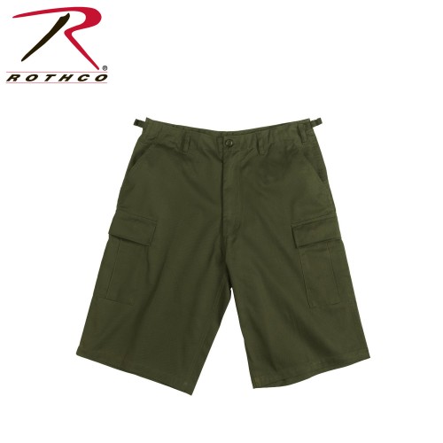 7962-S Cargo Shorts Zipper Fly Fatigue Camouflage Military Long Length BDU Rothco[Olive Drab,Small] 