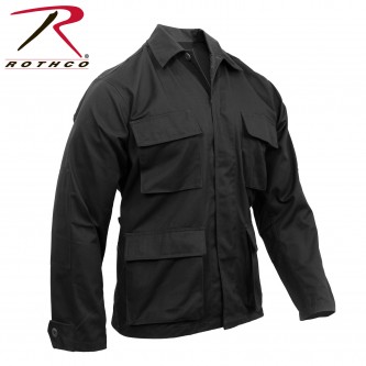 7775-4X Rothco Military Poly/Cotton Twill Solid Long Sleeve BDU Tactical Fatigue Shirt[Black,4X-Larg