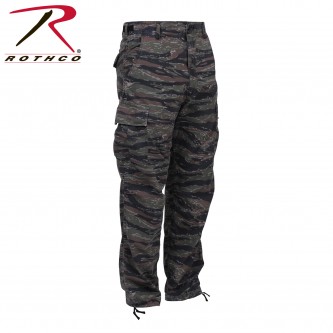 Rothco Military Combat Camouflage BDU Tactical Cargo Pants Uniform[Tiger Strip Camo PANTS,Large] 79