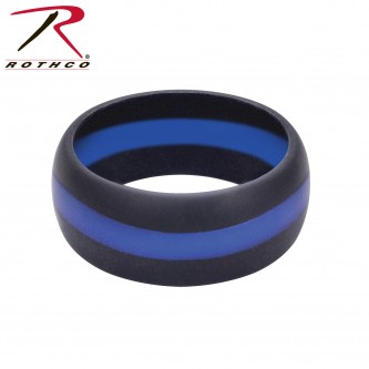 800-10 Thin Blue Line Silicone Ring Support Law Enforcement Rothco 800[10] 