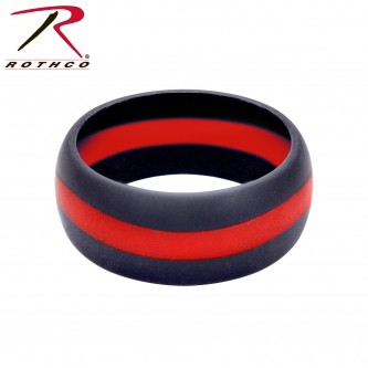 801-11 Thin Red Line Silicone Ring Support First Responders Rothco 801[11] 