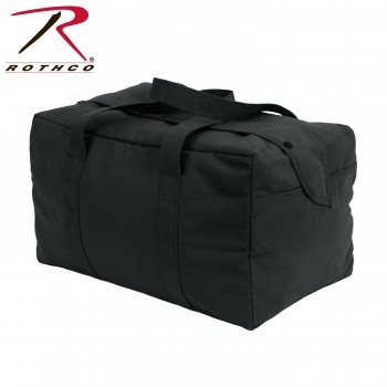 8107 Rothco Heavy Weight Canvas Small Parachute Cargo Bag 7028 8107[Black] 