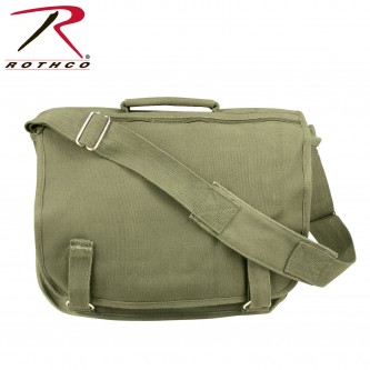 8119 Rothco Heavyweight Canvas European School Shoulder Bag Messenger Bag[Olive Drab] 