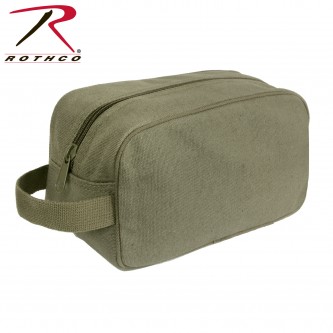 8126-Brown Rothco Canvas Toiletry Travel Bag Olive Drab Or Black[Earth Brown] 