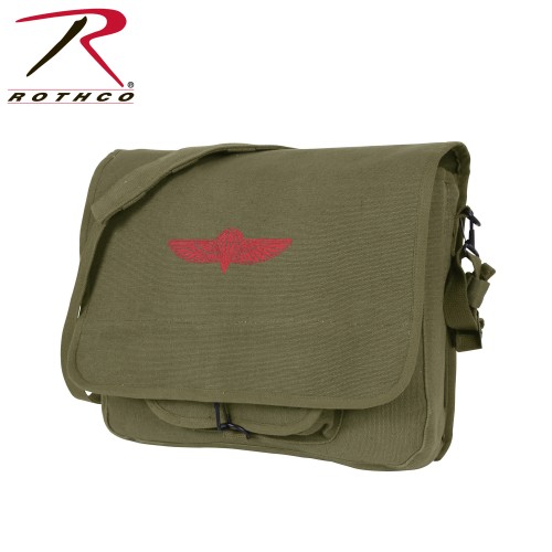 8128 Rothco 8128 Israeli Cotton Canvas Paratrooper Shoulder Bag[Olive Drab] 