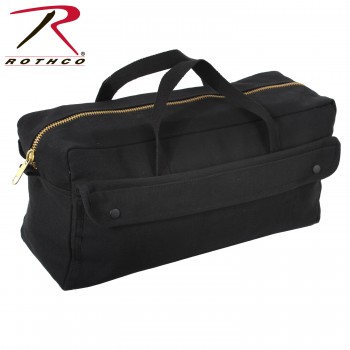 8150 Rothco Canvas Jumbo Tool Bag With Brass Zipper - Black 