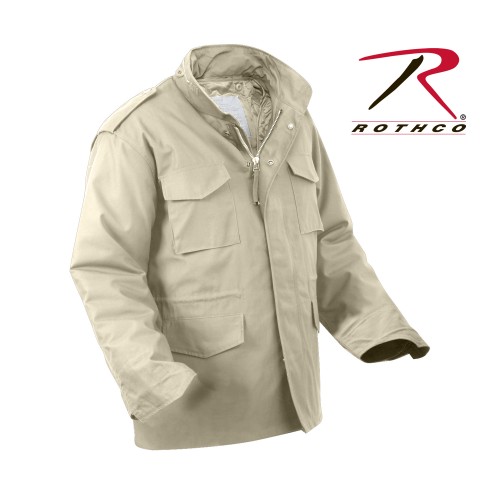 Rothco 8254 Khaki Size Medium Military Style M-65 Field Jacket With Liner