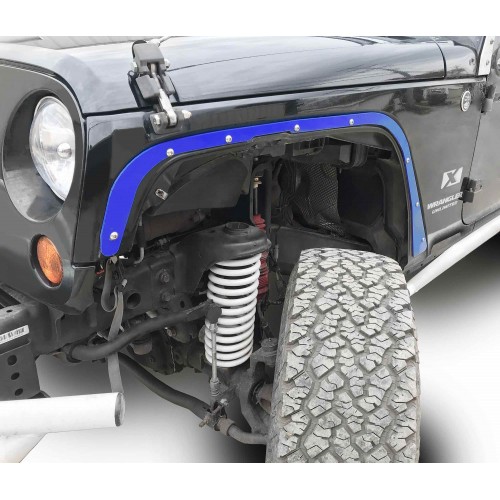 Fits Jeep JK 2007-2018, Front Fender Deletes.  Southwest Blue.  Kit includes two front fender deletes.  Made in the USA.