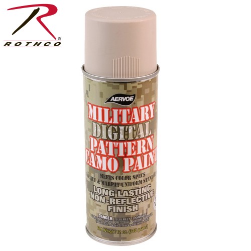 8323 Camouflage Digital Pattern Military Spray Paint Can 12 Oz. Rothco[Desert Sand] 