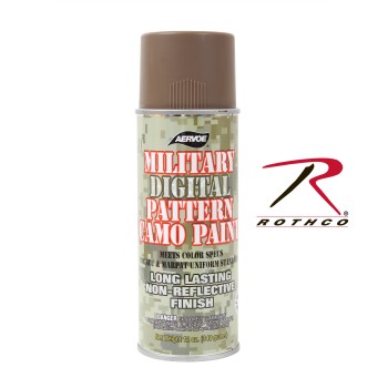 8343 Camouflage Digital Pattern Military Spray Paint Can 12 Oz. Rothco[Coyote Brown] 