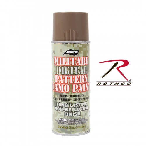 8343 Camouflage Digital Pattern Military Spray Paint Can 12 Oz. Rothco[Coyote Brown] 