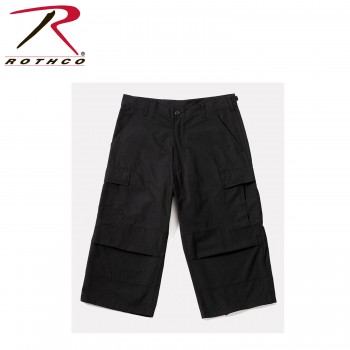 8351-m Rothco 6-Pocket Military BDU Rip Stop 3/4 Length Fatigue Pants[M,Black] 