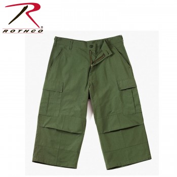 s8356-3x Rothco 6-Pocket Military BDU Rip Stop 3/4 Length Fatigue Pants[3XL,Olive Drab] 