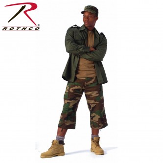 S8361-XL Rothco 6-Pocket Military BDU Rip Stop 3/4 Length Fatigue Pants[XL,Woodland Camo] 