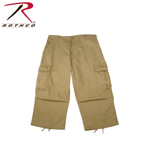8365-2X Rothco 6-Pocket Military BDU Rip Stop 3/4 Length Fatigue Pants[2XL,Khaki] 