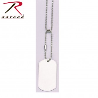 8383 Rothco Stainless Steel Matte Silver Dog Tag