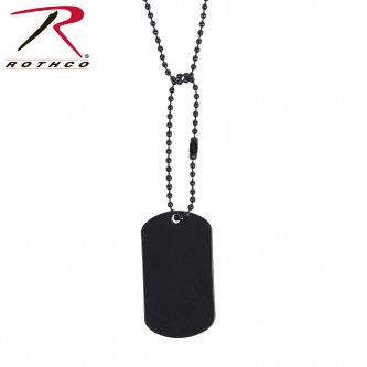 8393 Rothco Stainless Steel Matte Black Dog Tag