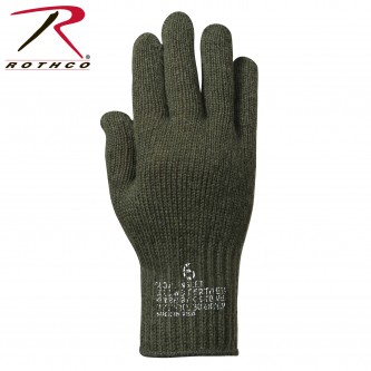 8418 Rothco Olive Drab Size 7  GI Military Wool Glove Liners Made in the USA