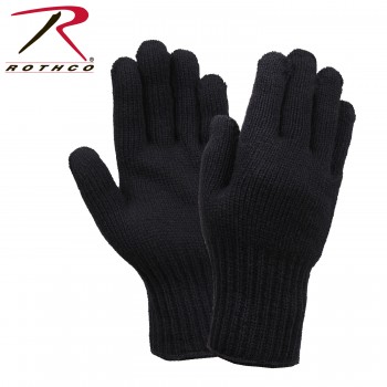 8518 Rothco Black Size Medium Military Wool Glove Liners Made In The USA