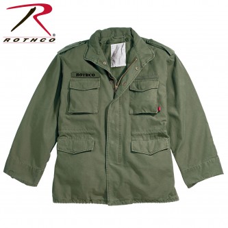 8603 Rothco Olive Drab Size X-Small Vintage M-65 Military Field Jacket