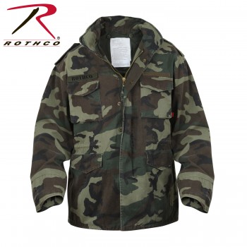 8613 Rothco Woodland Camo Size 2X-Large Vintage M-65 Military Field Jacket