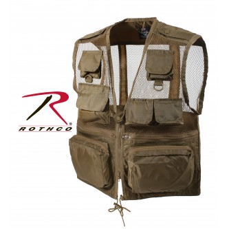 8648-2x Rothco Nylon Water Resistant Military Tactical Recon Vest[Coyote Brown,2XL] 