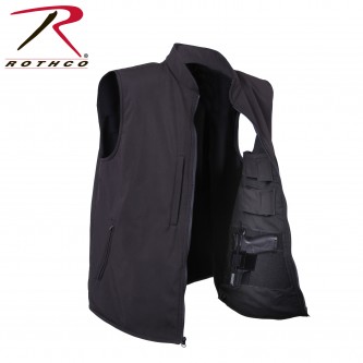 86500 Rothco Black Concealed Carry Lightweight Soft Shell Vest[3XL] 86502 