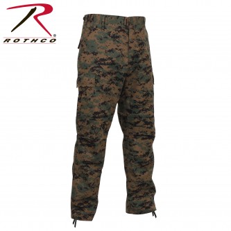 8775-M-Long Rothco Military Combat Camouflage BDU Tactical Cargo Pants Uniform[Woodland Digital Camo