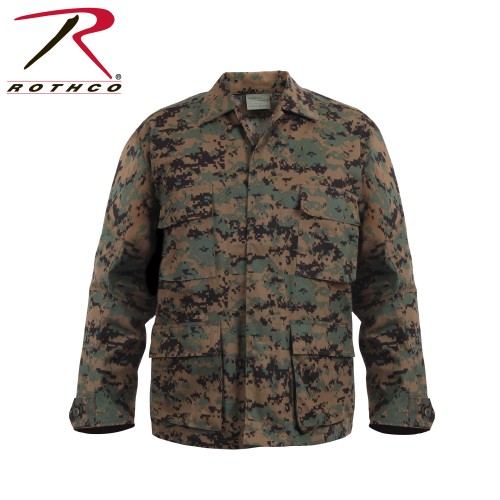 Rothco Military Combat Camouflage BDU Tactical Cargo Pants Uniform[Woodland Digital Camo SHIRT,Mediu