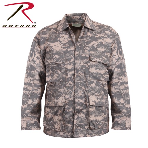 Rothco Military Combat Camouflage BDU Tactical Cargo Pants Uniform[ACU Digital Camo SHIRT,Large] 86