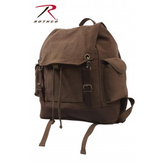 8709 Rothco Vintage Military Canvas Expedition Rucksack Backpack[Brown] 