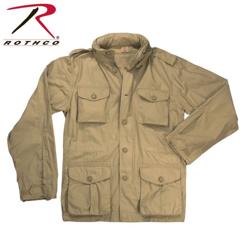 8741 Rothco Khaki Size Small Lightweight Vintage M-65 Military Jacket