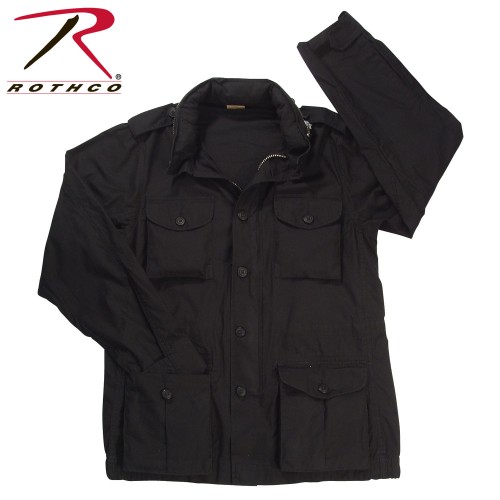 8751 Rothco Black Size Medium Lightweight Vintage M-65 Military Jacket