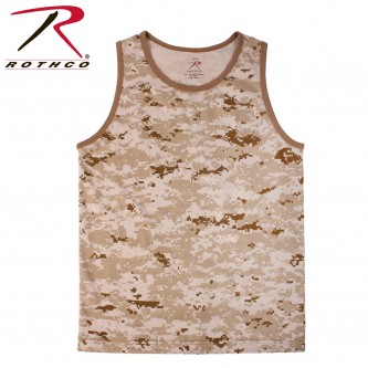 8772-L Rothco Military Camouflage Tank Top Tactical Camo Tank Top[L,Desert Digital Camo] 