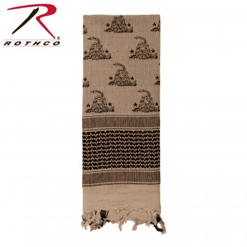 88530 Shemagh Scarf Gadsden Snake Military Arab Tactical Desert Rothco [Tan] 