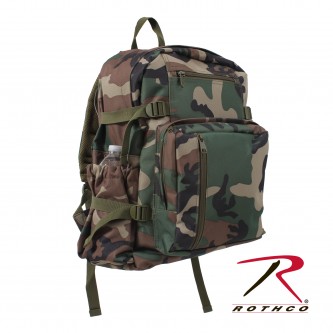 88557 Rothco Woodland Camo School Bag Jumbo Backpack 
