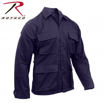 8887-3X Rothco Military Poly/Cotton Twill Solid Long Sleeve BDU Tactical Fatigue Shirt[Navy Blue,3X-