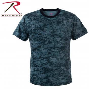 88947-S Rothco Camo Military Style Digital Camouflage T-Shirt[Midnite Navy Digital Camo,Small] 