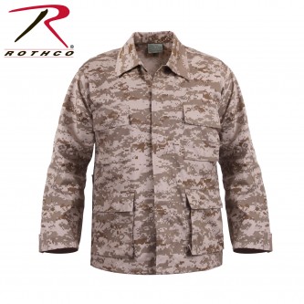 Rothco Military Combat Camouflage BDU Tactical Cargo Pants Uniform[Desert Digital Camo SHIRT,Medium]