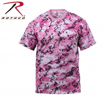 8957-S T-Shirt Digital Camouflage Camo Rothco Military Style[Pink Digital Camo,Small] 