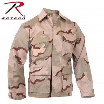 8960-S Rothco Military Combat Camouflage BDU Tactical Cargo Pants Uniform[Tri-Color Desert Camo SHIR