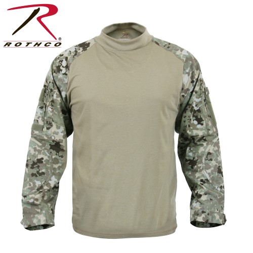 Rothco Military Heat Resistant Combat Tactical Combat Long Sleeve Shirt[Total Terrain,Medium] 