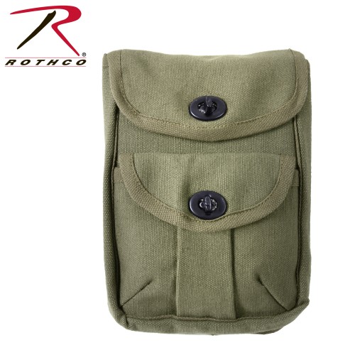 Rothco Canvas 2-Pocket Ammo Pouch - Olive Drab