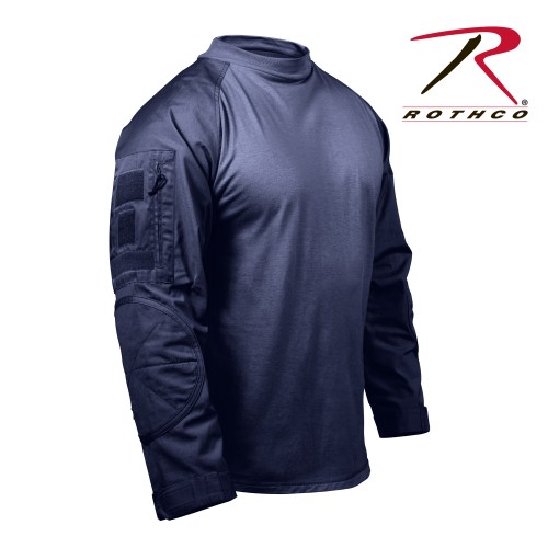 Rothco Military Heat Resistant Combat Tactical Combat Long Sleeve Shirt[Navy Blue,X-Large]   90035-X