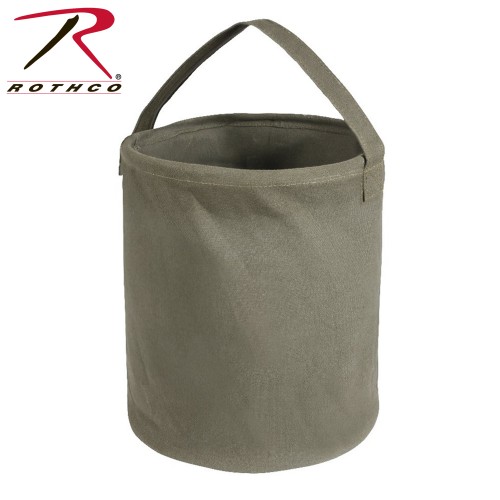 9003 Rothco Olive Drab Large Heavy Weight Collapsible Canvas Water Bucket