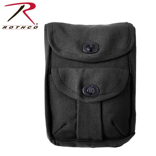 Rothco Canvas 2-Pocket Ammo Pouch - Black